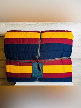 VHarry Potter Hogwarts Striped Quilt Twin Pottery Barn Teen New w/ Tags!